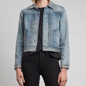 All Saints Light Blue Jean Jacket
